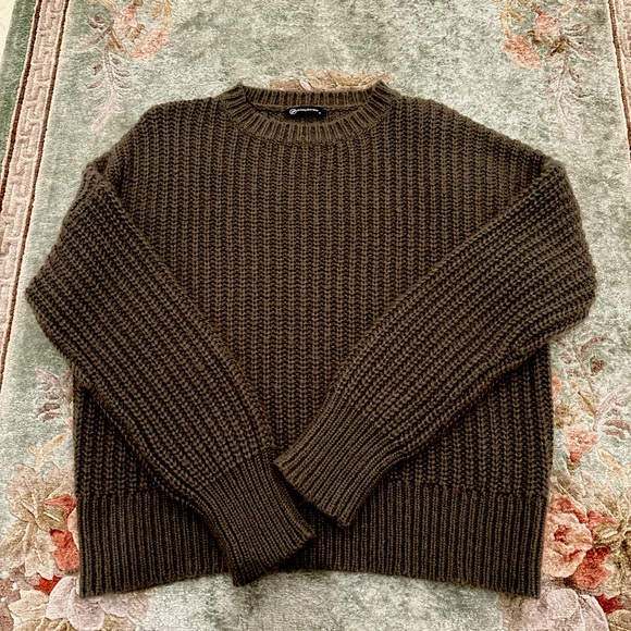 Olive Green Knit Sweater - Picture 1 of 4